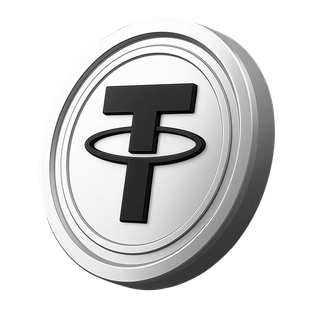 USDT-munt van Tether in het gedeelte met accountgegevens